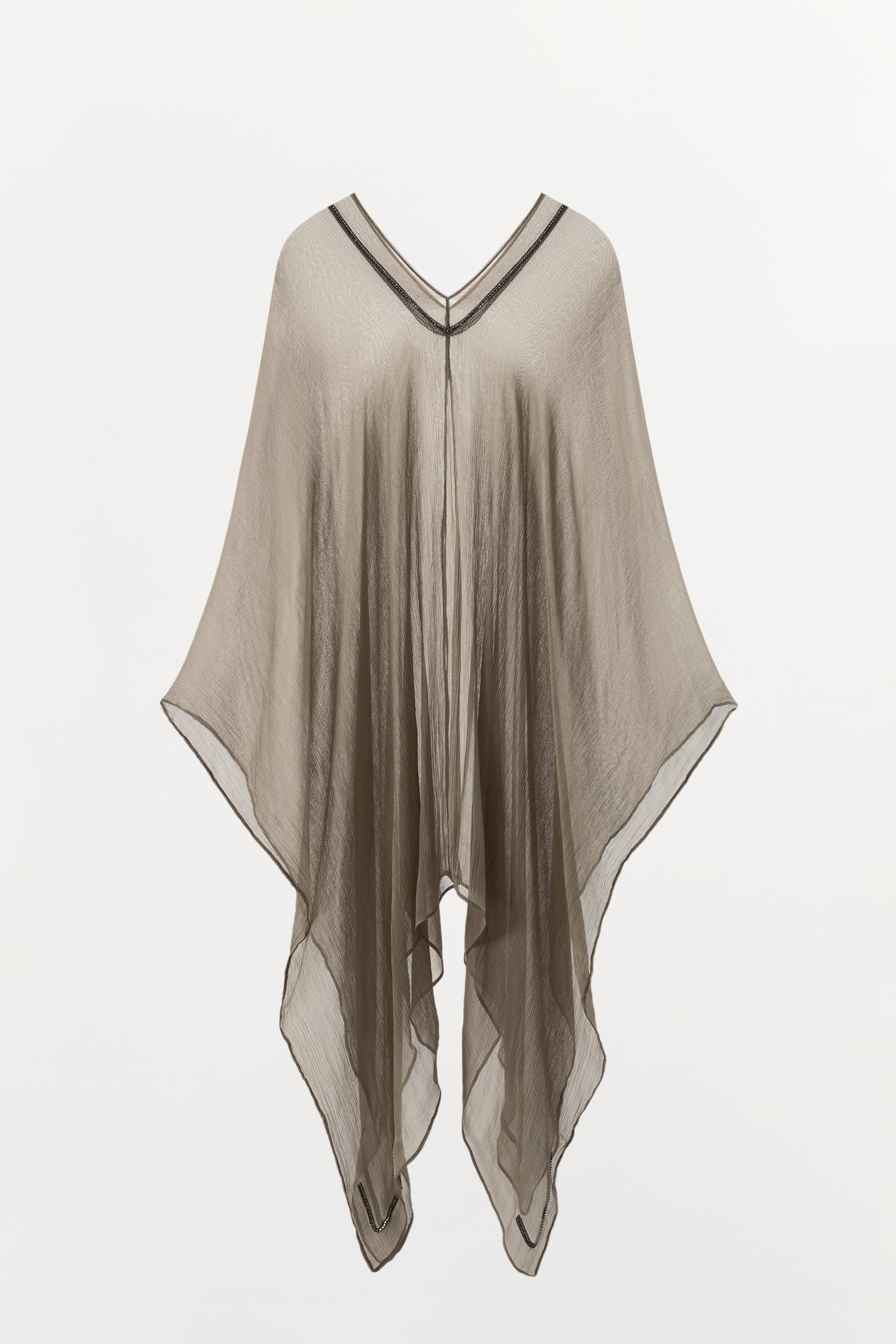LONG 100% VISCOSE SHIMMER CAPE
